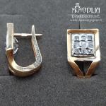 Auskarai su akmenuku