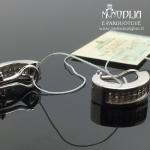 Balto aukso auskarai su briliantais