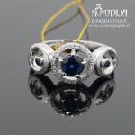 Balto aukso žiedas su briliantais