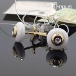 Geltono aukso auskarai su briliantais