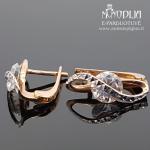 Auksiniai auskarai su baltu auksu