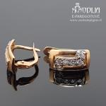 Auksiniai auskarai su akmenukais