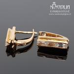 Auksiniai auskarai su akmenukais