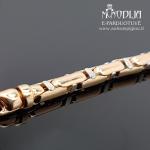 Auksinė apyrankė su baltu auksu