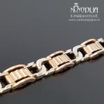 Auksinė apyrankė su baltu auksu