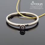 Balto aukso žiedas su briliantais