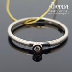 Balto aukso žiedas su briliantais