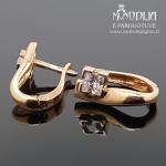 Auksiniai auskarai su akmenukais