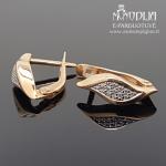 Auksiniai auskarai su akmenukais