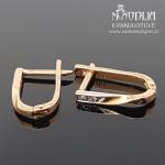 Auksiniai auskarai su akmenukais