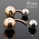 Auksiniai auskarai burbulai