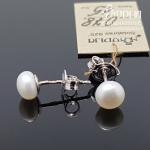 Sidabriniai auskarai su perlais