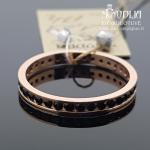 Auksinis žiedas su akmenukais