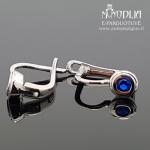 Balto aukso auskarai su akmenukais