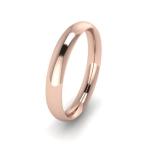 Klasikinis vestuvinis žiedas 3mm auksas raudonas 585