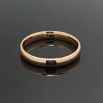 Klasikinis vestuvinis žiedas 3mm auksas raudonas 585 nuotrauka