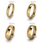 Klasikinis vestuvinis žiedas 3mm auksas geltonas 585 dydžiai