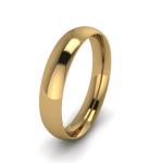 Klasikinis vestuvinis žiedas 4mm auksas geltonas 585 3D