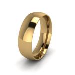 Klasikinis vestuvinis žiedas 6mm auksas geltonas 585 3D
