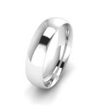 Klasikinis vestuvinis žiedas 5mm auksas baltas 585 3D