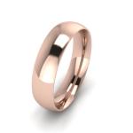Klasikinis vestuvinis žiedas 5mm auksas raudonas 585