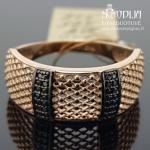 Auksinis žiedas su akmenukais