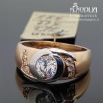 Auksinis žiedas su akmenukais