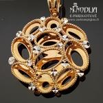 Auksinis pakabukas su baltu auksu