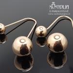 Auksiniai auskarai su burbulais