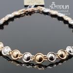 Auksinė apyrankė su baltu auksu