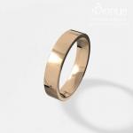 Modernus vestuvinis žiedas 4mm auksas raudonas 585