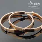 Auksiniai auskarai rinkės su baltu auksu