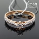 Auksinis žiedas su deimantais