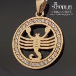 Auksinis pakabukas Skorpionas