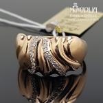 Auksinis žiedas su akmenukais