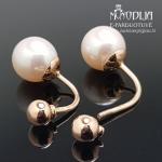 Auksiniai auskarai su perlais