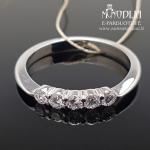 Balto aukso žiedas su briliantais