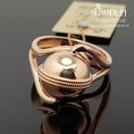 Auksinis žiedas su burbulu