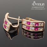 Auksiniai auskarai su akmenukais