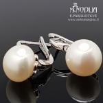 Sidabriniai auskarai su perlais