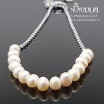 Sidabrinė apyrankė su perlais