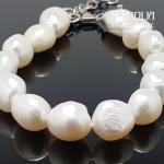 Sidabrinė apyrankė su perlais