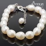 Sidabrinė apyrankė su perlais