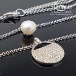 Sidabrinė grandinėlė su perlais