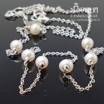 Sidabrinė grandinėlė su perlais