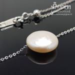 Sidabrinė grandinėlė su perlais