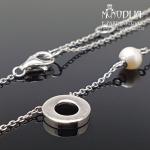 Sidabrinė grandinėlė su perlais