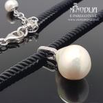 Sidabrinis pakabukas su virvute