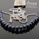 Sidabrinė grandinėlė su perlais