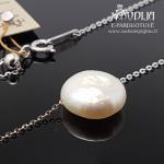 Sidabrinė grandinėlė su perlais